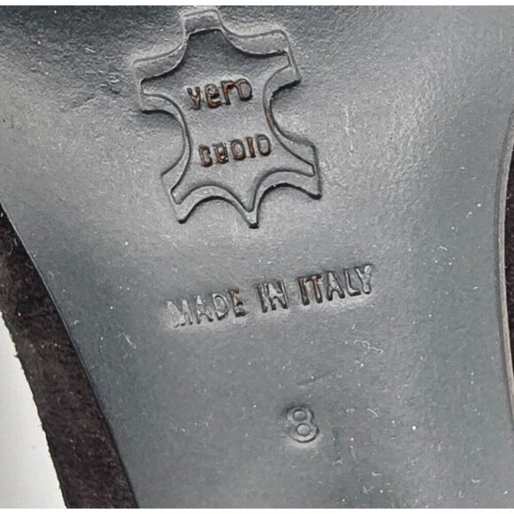 Henry Bendel Black Suede Heels Womens Size 8 Made In Italy old money elegant - Picture 7 of 11